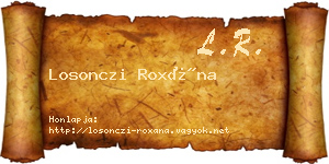 Losonczi Roxána névjegykártya