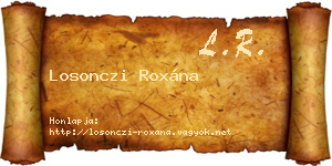 Losonczi Roxána névjegykártya